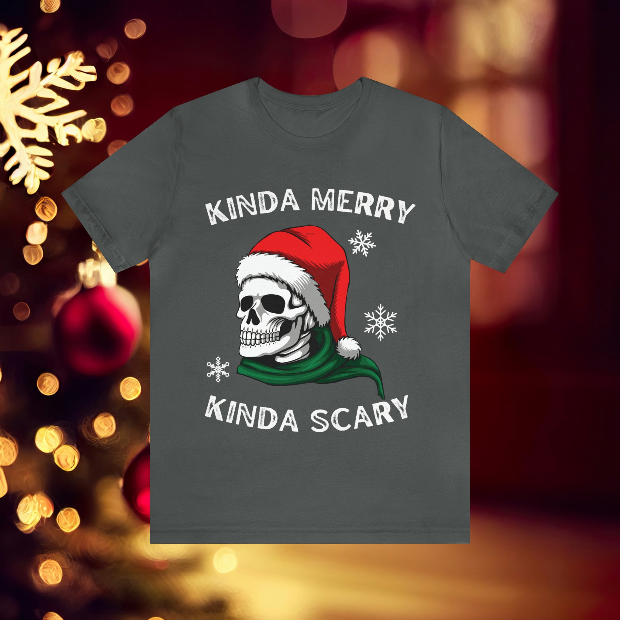 Kinda Merry Kinda Scary Skele-Claus Tee Shirt