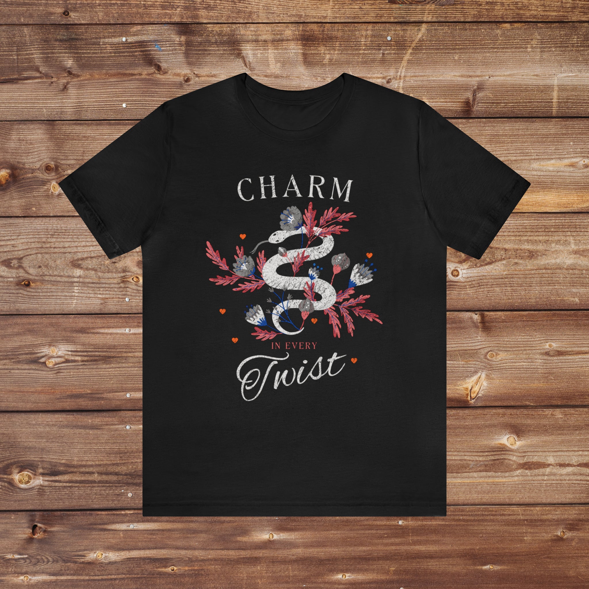 Charm in Every Twist Snake Tee Shirt