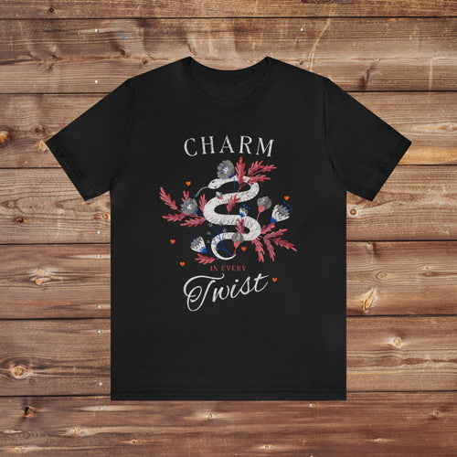 Charm in Every Twist Snake Tee Shirt