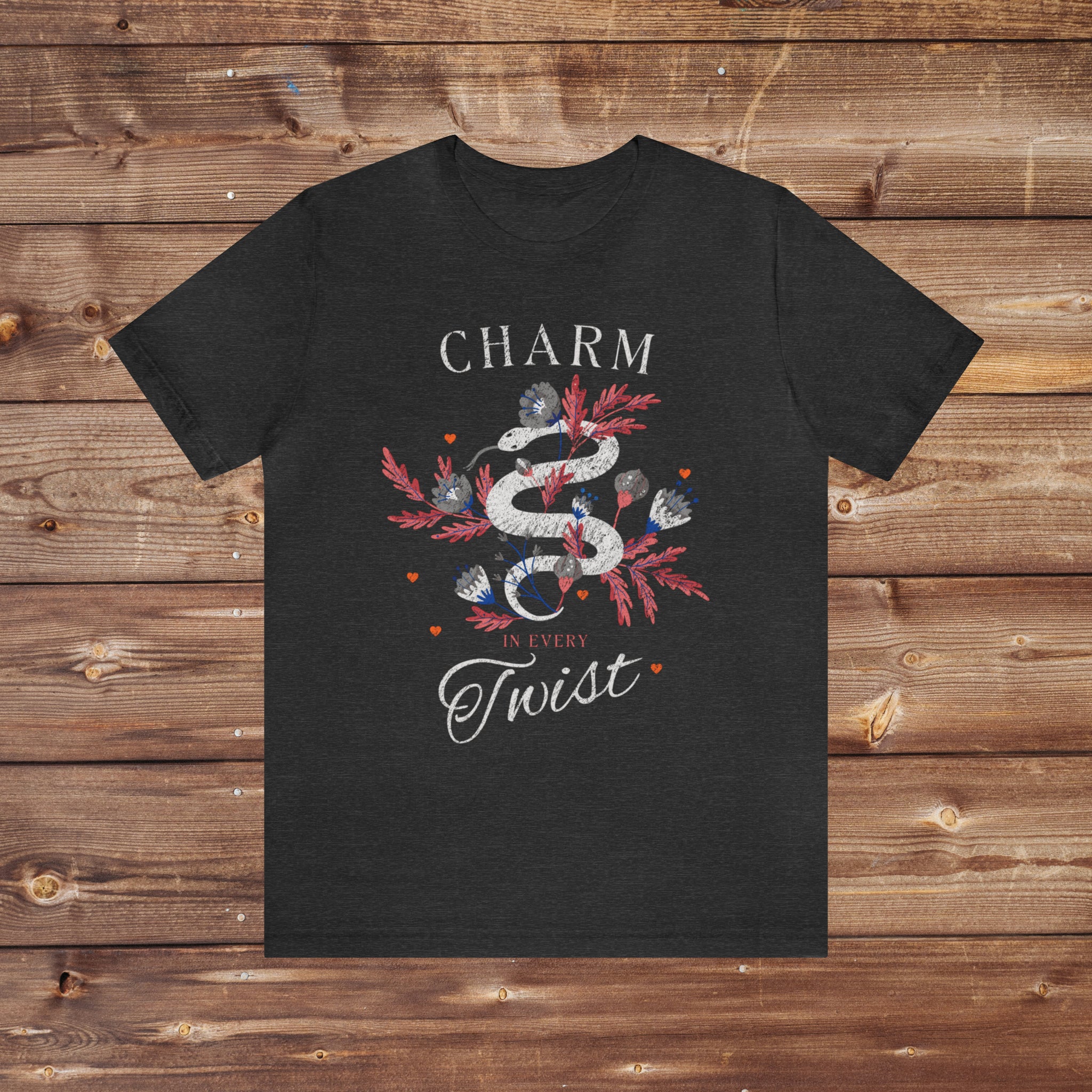 Charm in Every Twist Snake Tee Shirt