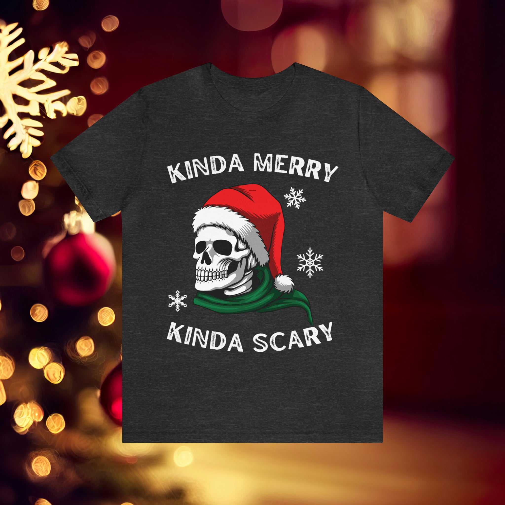 Kinda Merry Kinda Scary Skele-Claus Tee Shirt