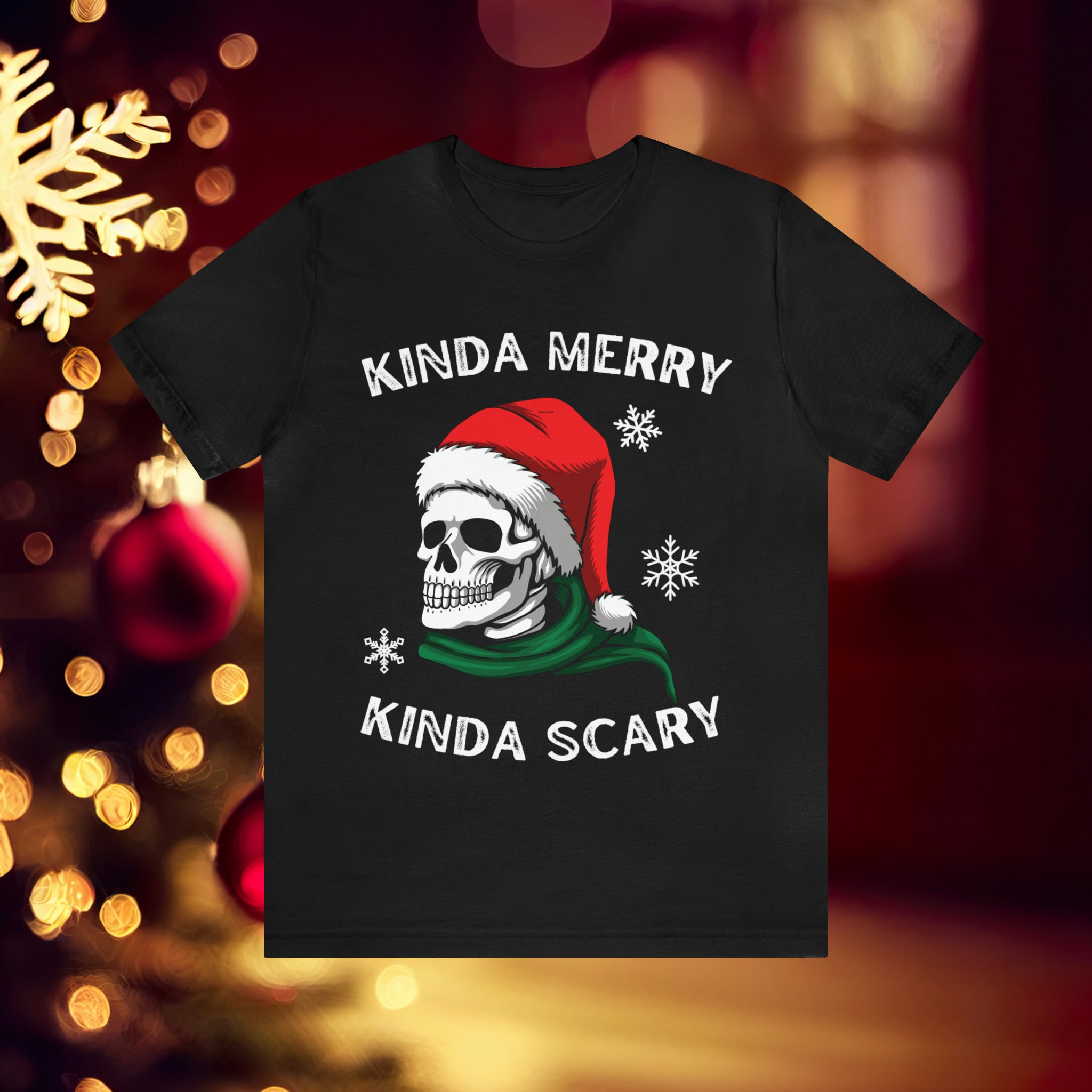 Kinda Merry Kinda Scary Skele-Claus Tee Shirt