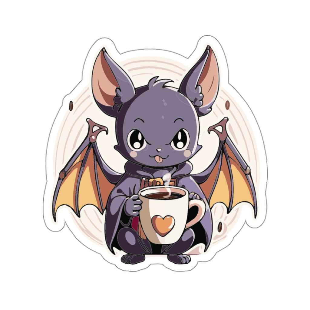 Cute Coffee Bat Sticker