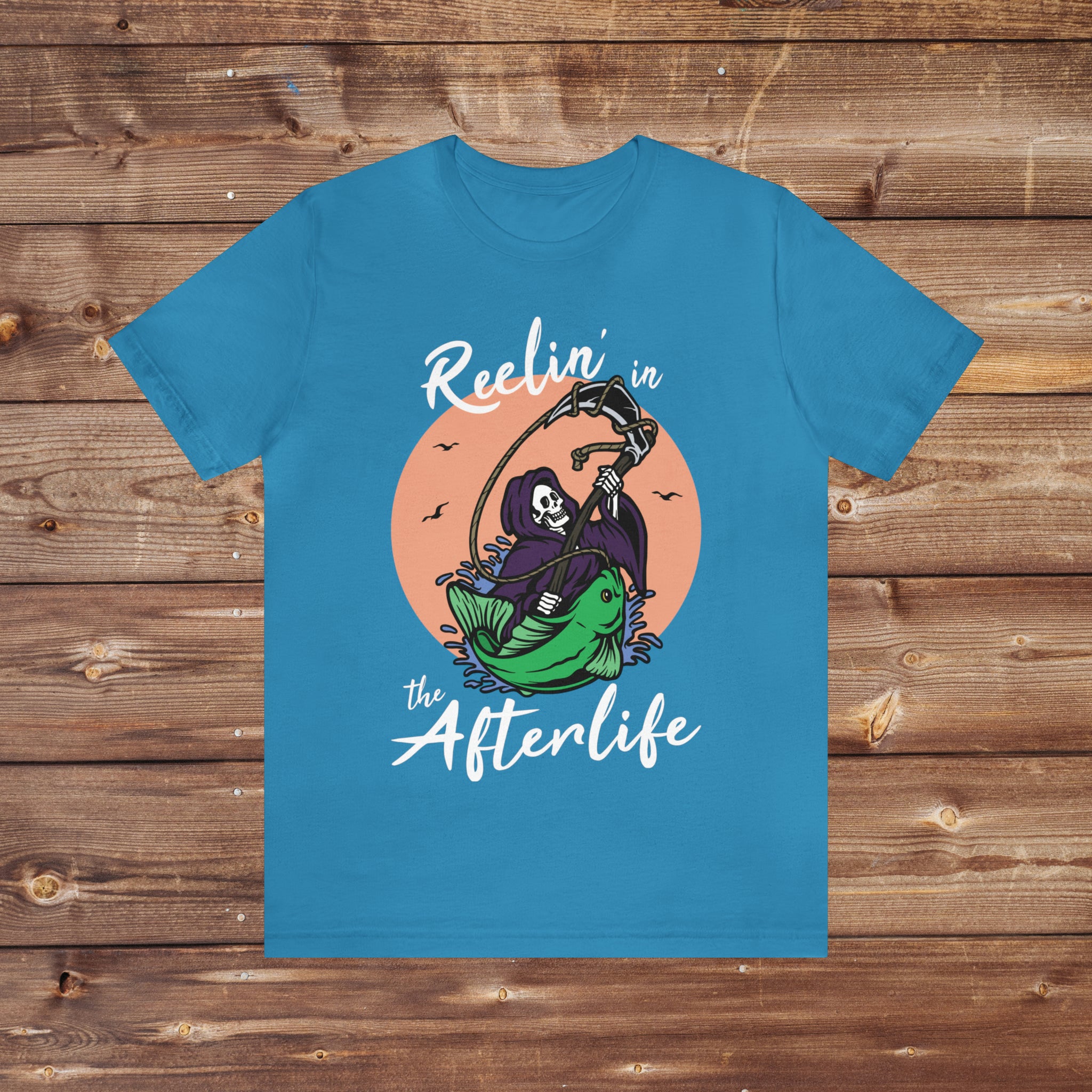 Reelin' in the Afterlife Fishing Tee Shirt