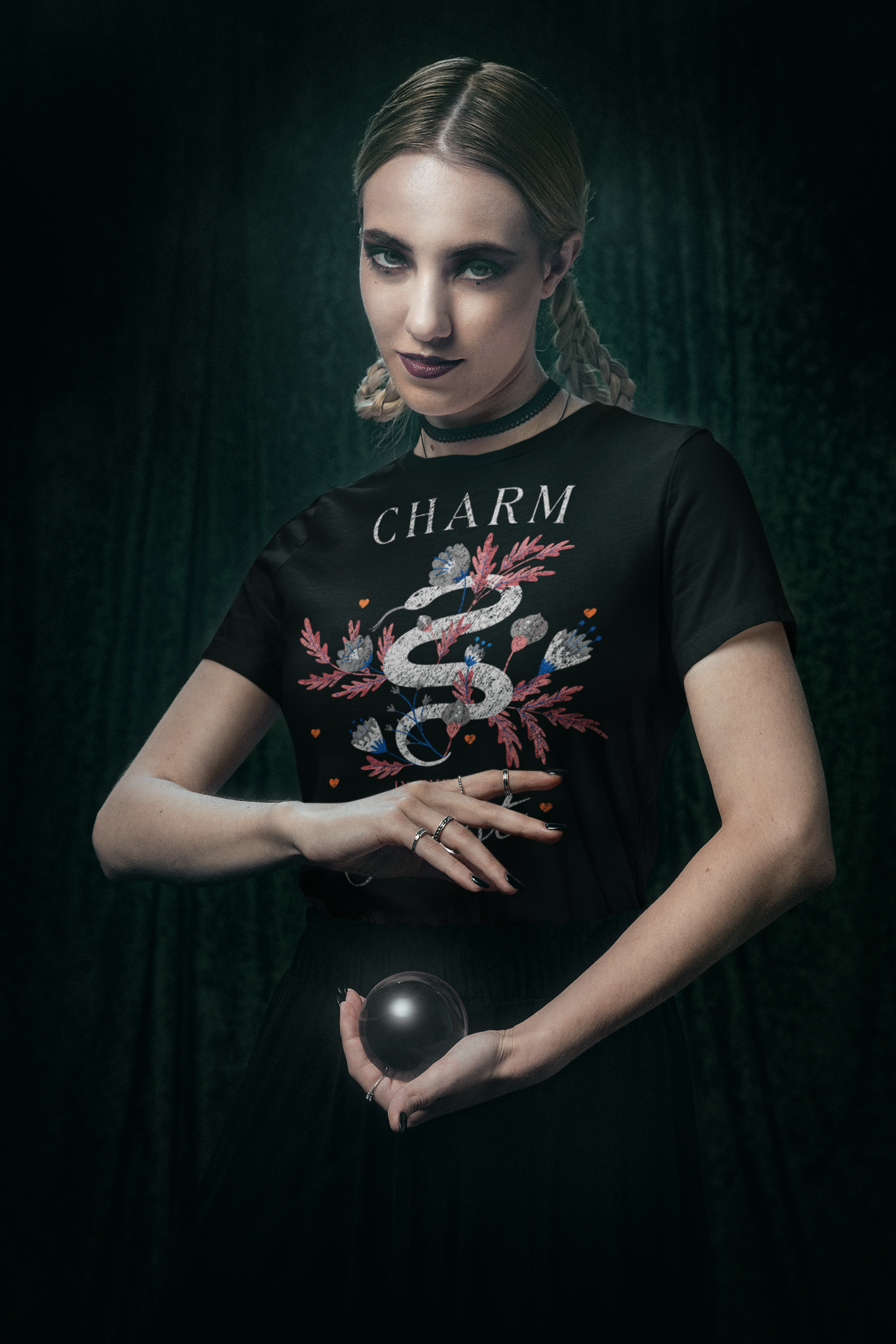 Charm in Every Twist Snake Tee Shirt