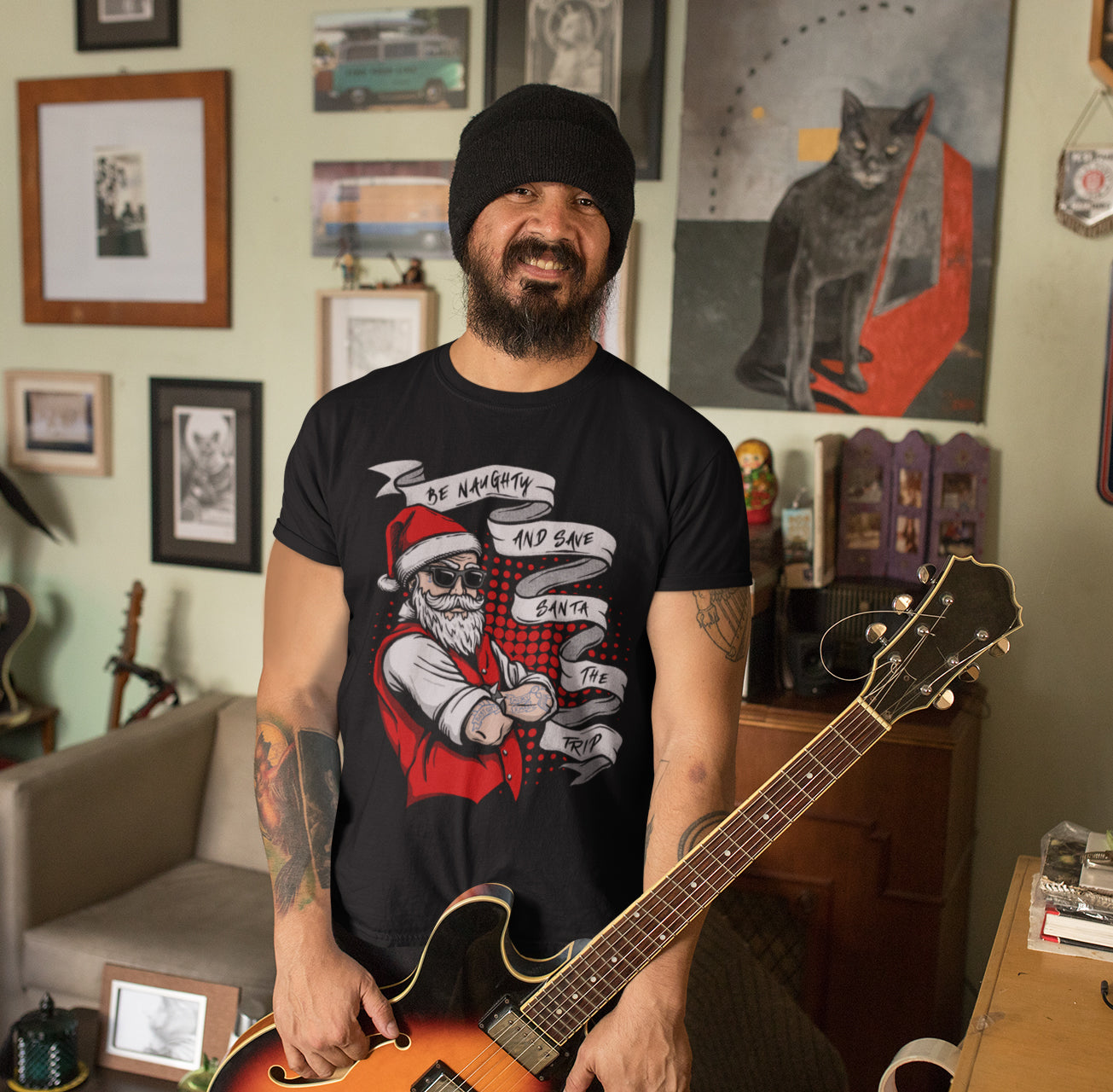 Be Naughty and Save Santa the Trip Tee Shirt